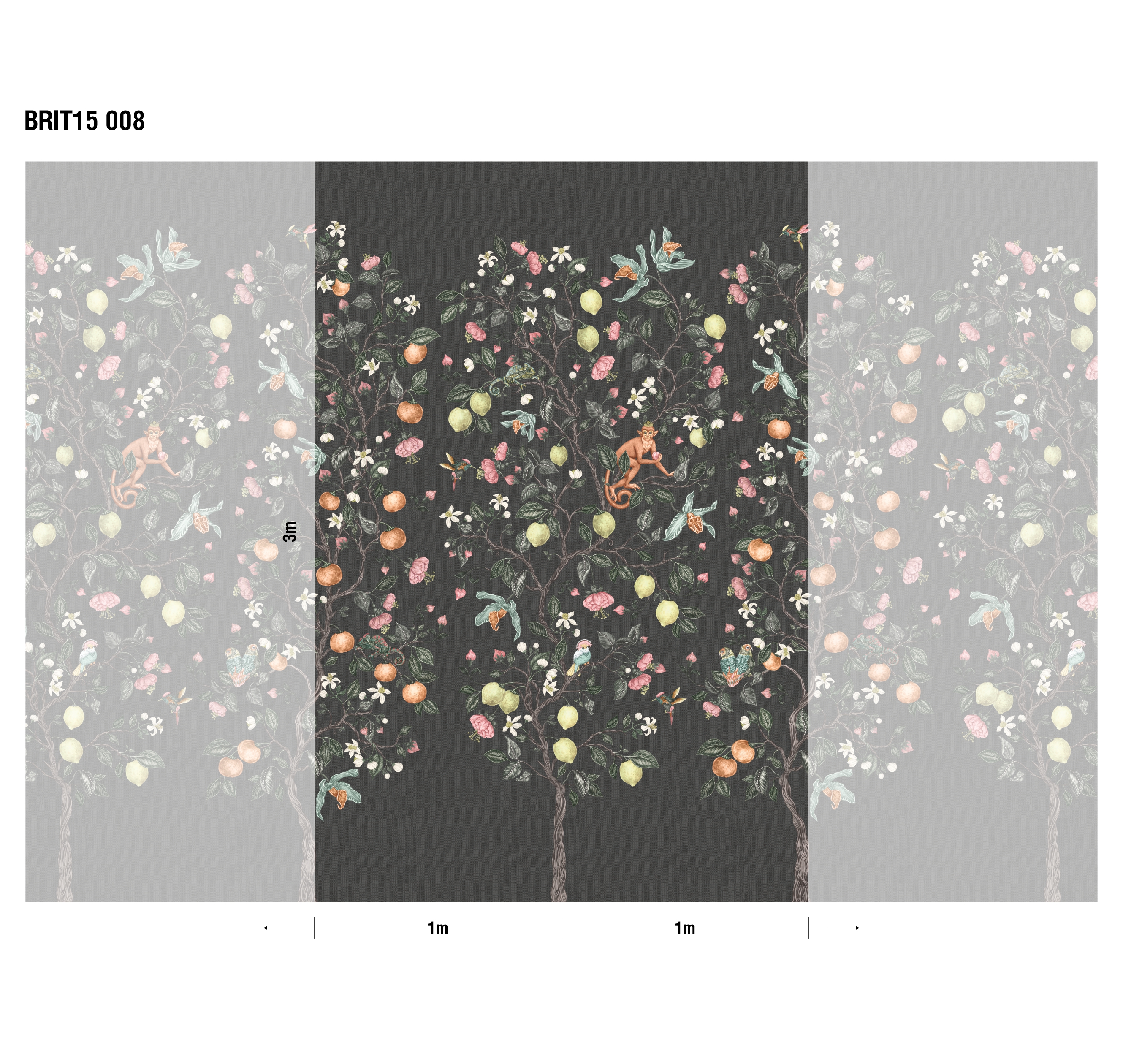 Панно Loymina British Style Garden Backyard Tea Party Brit 15 008 3×2